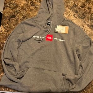 NWT THE NORTH FACE MENS CENTER LOGO FLEECE PULLOVER LARGE SZ